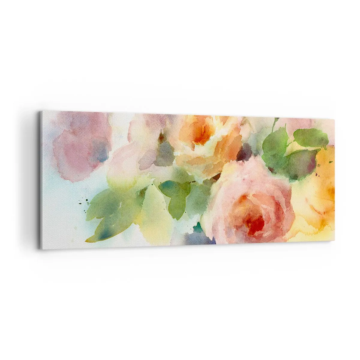 Bild auf Leinwand - Leinwandbild - Zart wie Aquarell - 100x40 cm