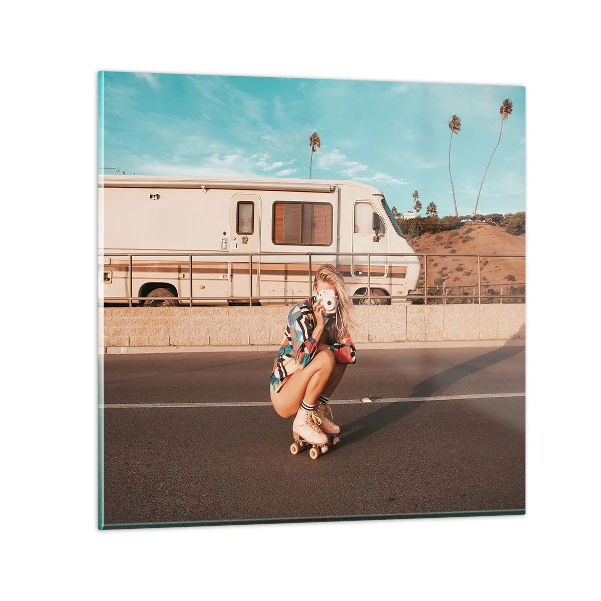 Glasbild - Bild auf glas - Lächel bitte! - 60x60 cm