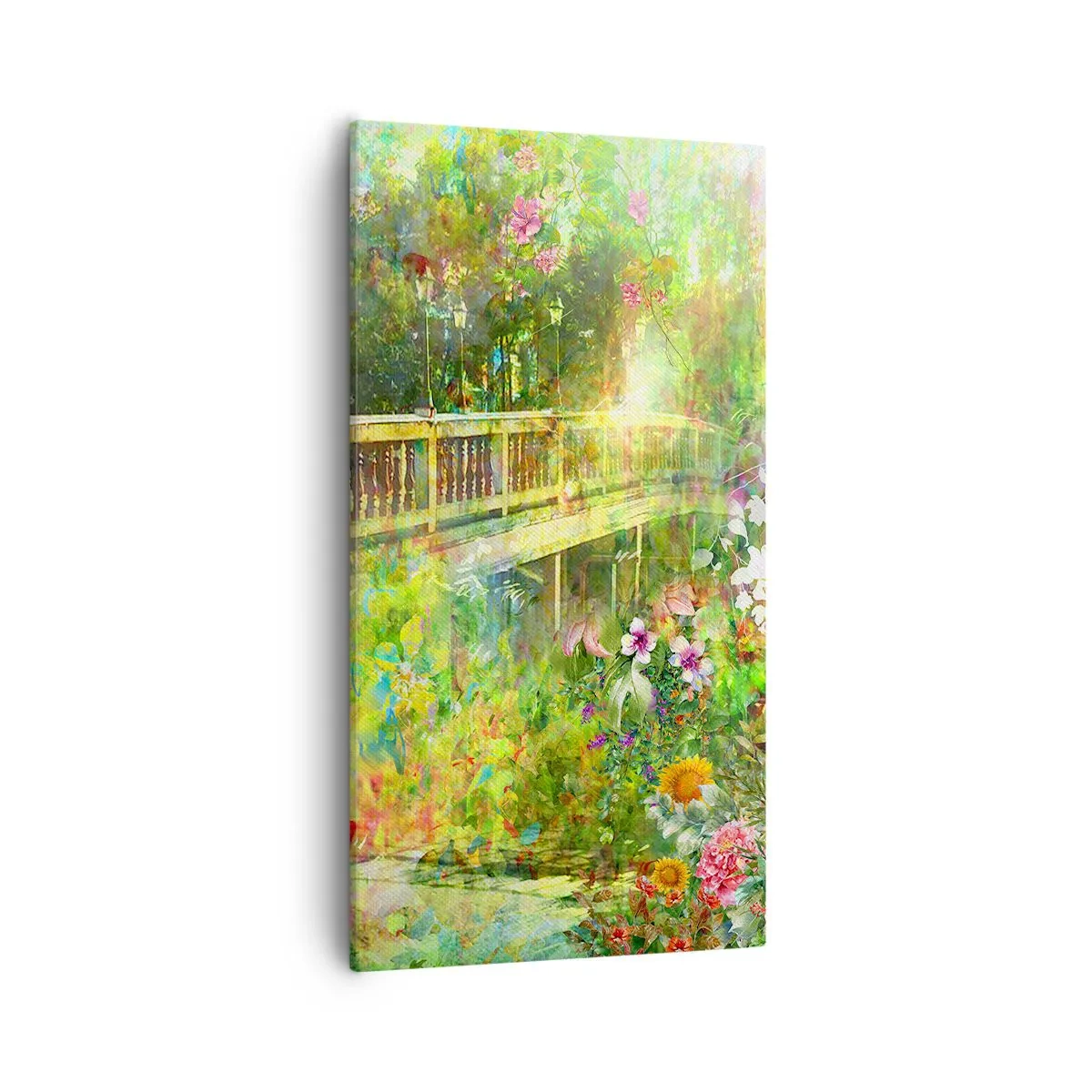 Bild auf Leinwand - Leinwandbild - Eine Brücke aus Frühlingsseufzern - 55x100 cm