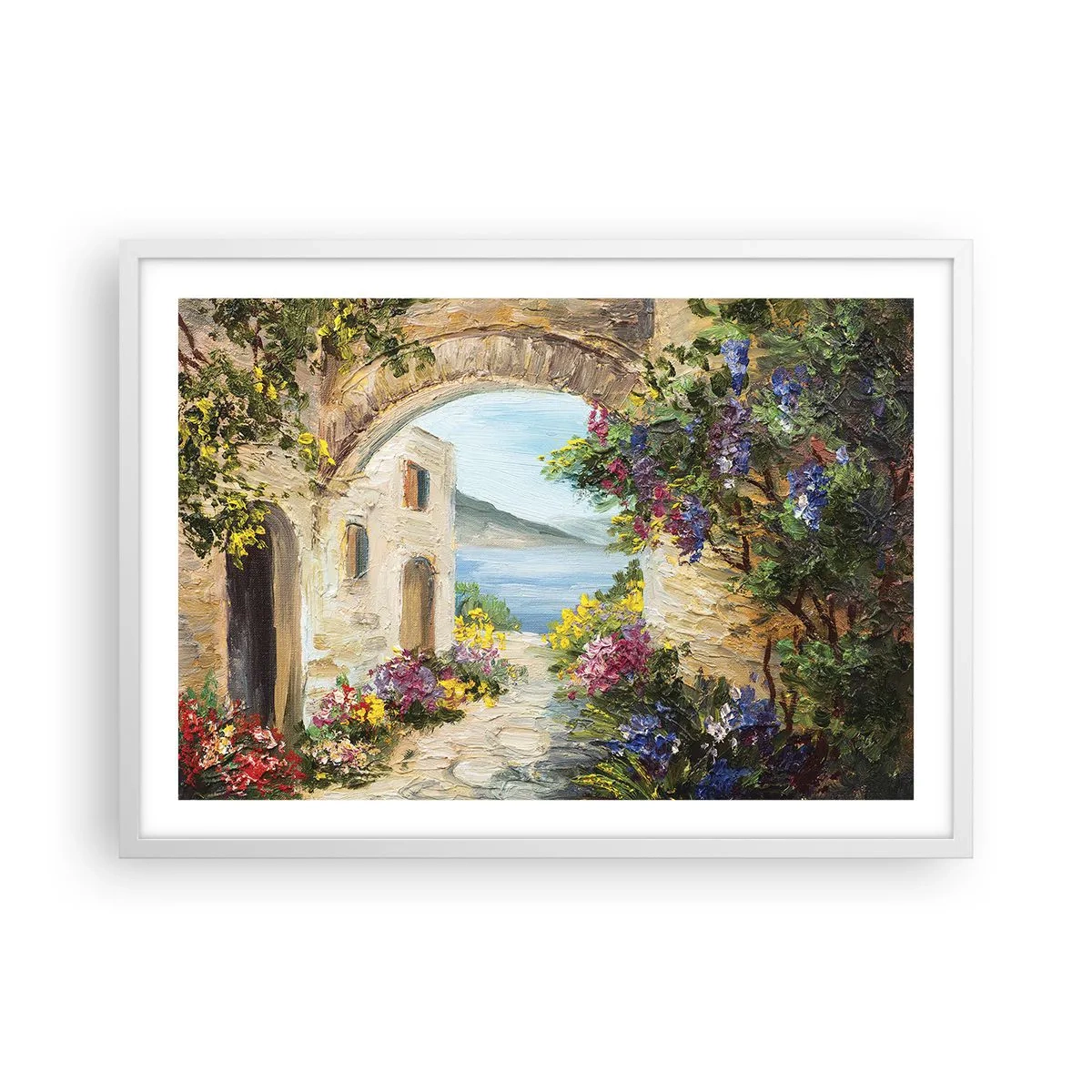 Poster in einem weißen Rahmen - Charme einer Küstenprovinz - 70x50 cm