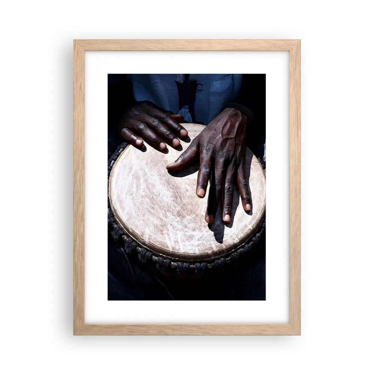 Poster in einem Rahmen aus heller Eiche - Lebe in deinem eigenen Rhythmus - 30x40 cm