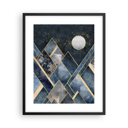 Poster in einem schwarzem Rahmen - Geometrische Landschaft - 40x50 cm