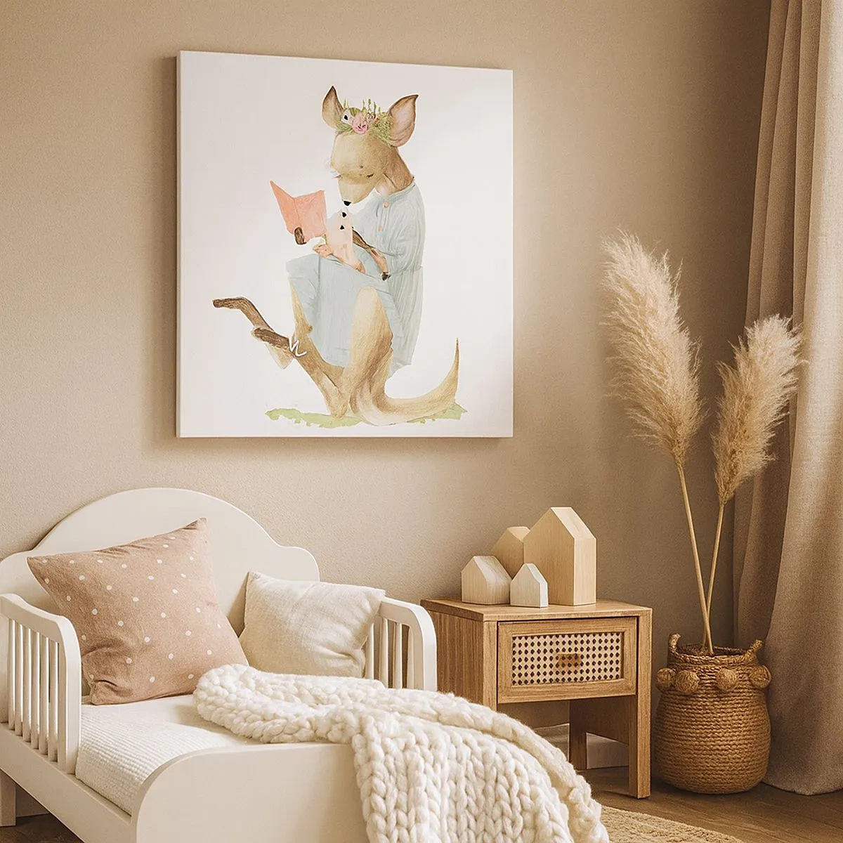 Bild auf Leinwand - Leinwandbild - Lies mir vor Mama - 30x30 cm