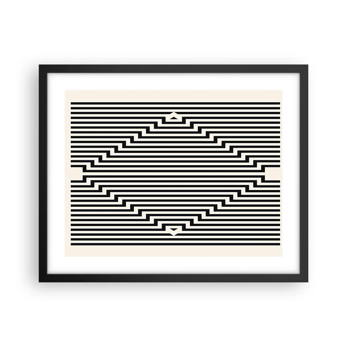 Poster in einem schwarzem Rahmen - Geometrische Illusion - 50x40 cm