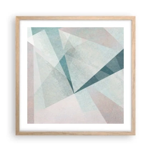 Poster in einem Rahmen aus heller Eiche - Einfach aber dynamisch - 50x50 cm