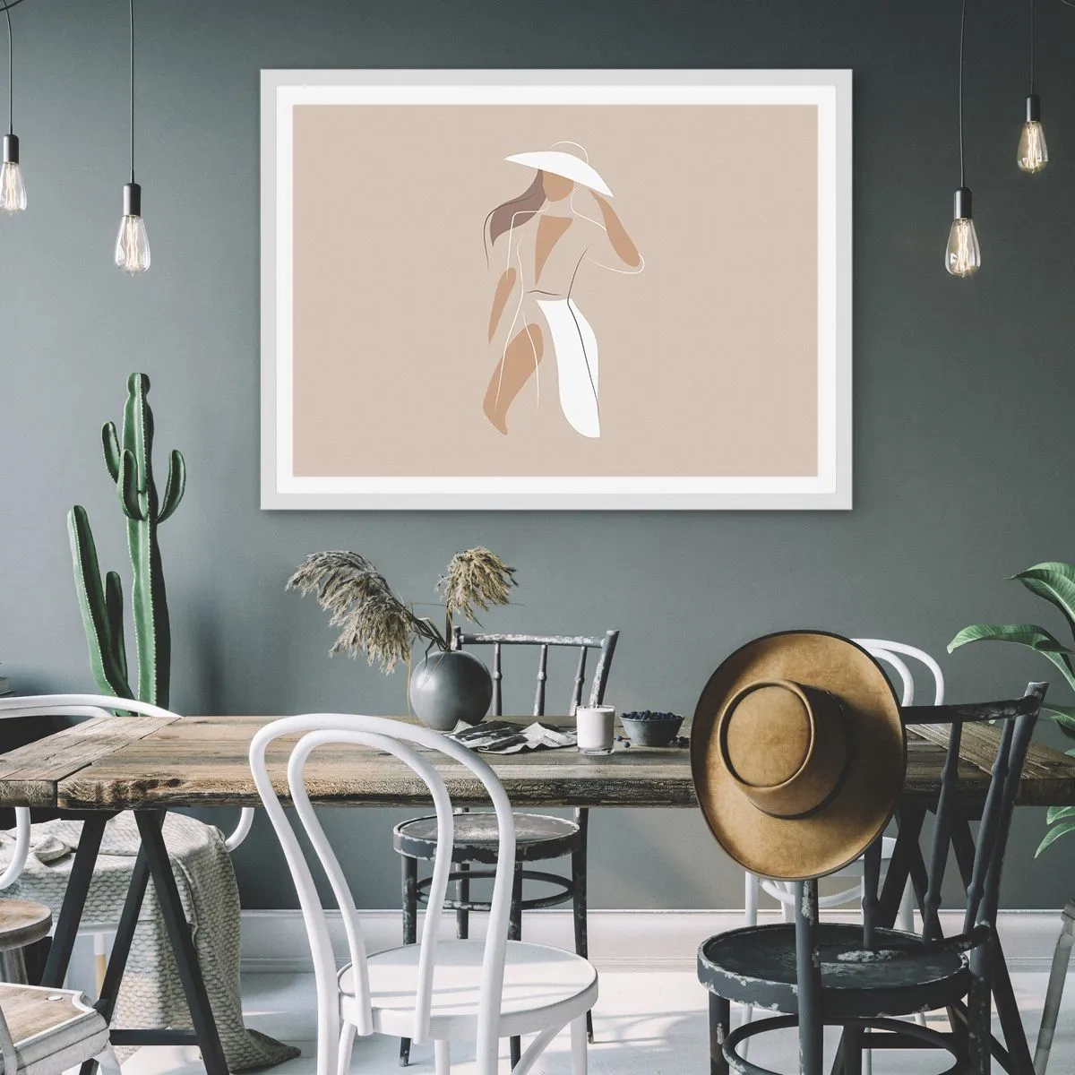 Poster in einem weißen Rahmen - Mode macht Spaß - 50x40 cm