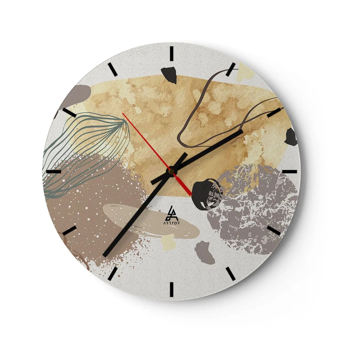 Wanduhr - Glasuhr - Angewandte Plumkologie - 40x40 cm