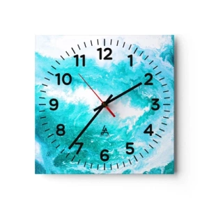 Wanduhr - Glasuhr - Im Kern des Elements - 30x30 cm
