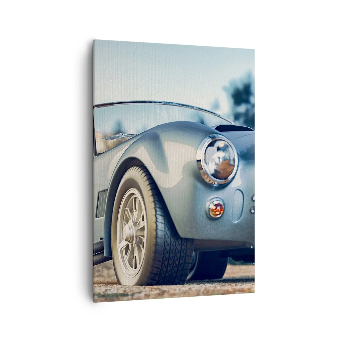 Bild auf Leinwand - Leinwandbild - Klassisches Cabrio in malerischer Umgebung - 70x100cm - Denn Stil zählt - Moderne Wanddekoration für Wohnzimmer und Schlafzimmer ARTTOR