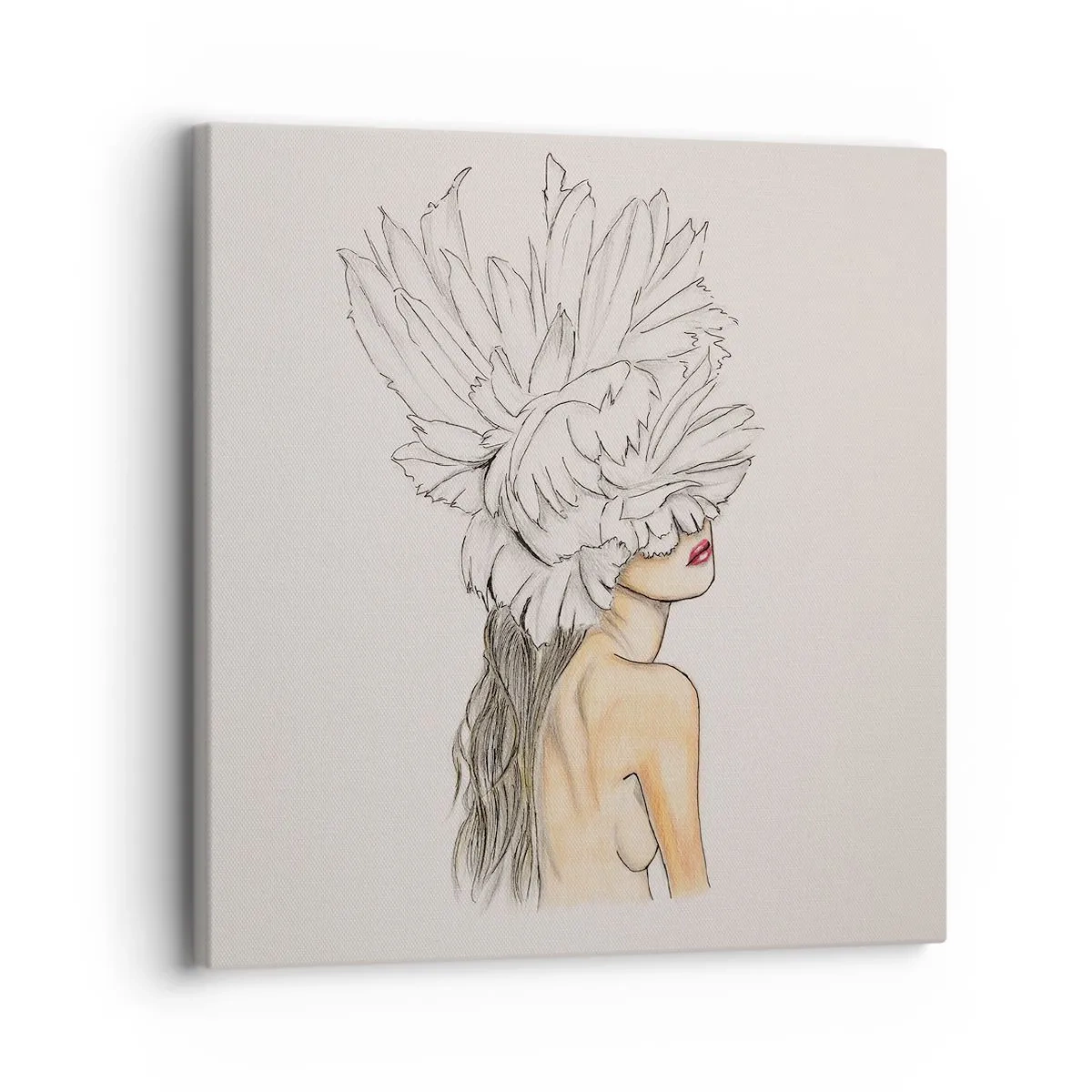 Bild auf Leinwand - Leinwandbild - Gekrönte Schönheit - 30x30 cm