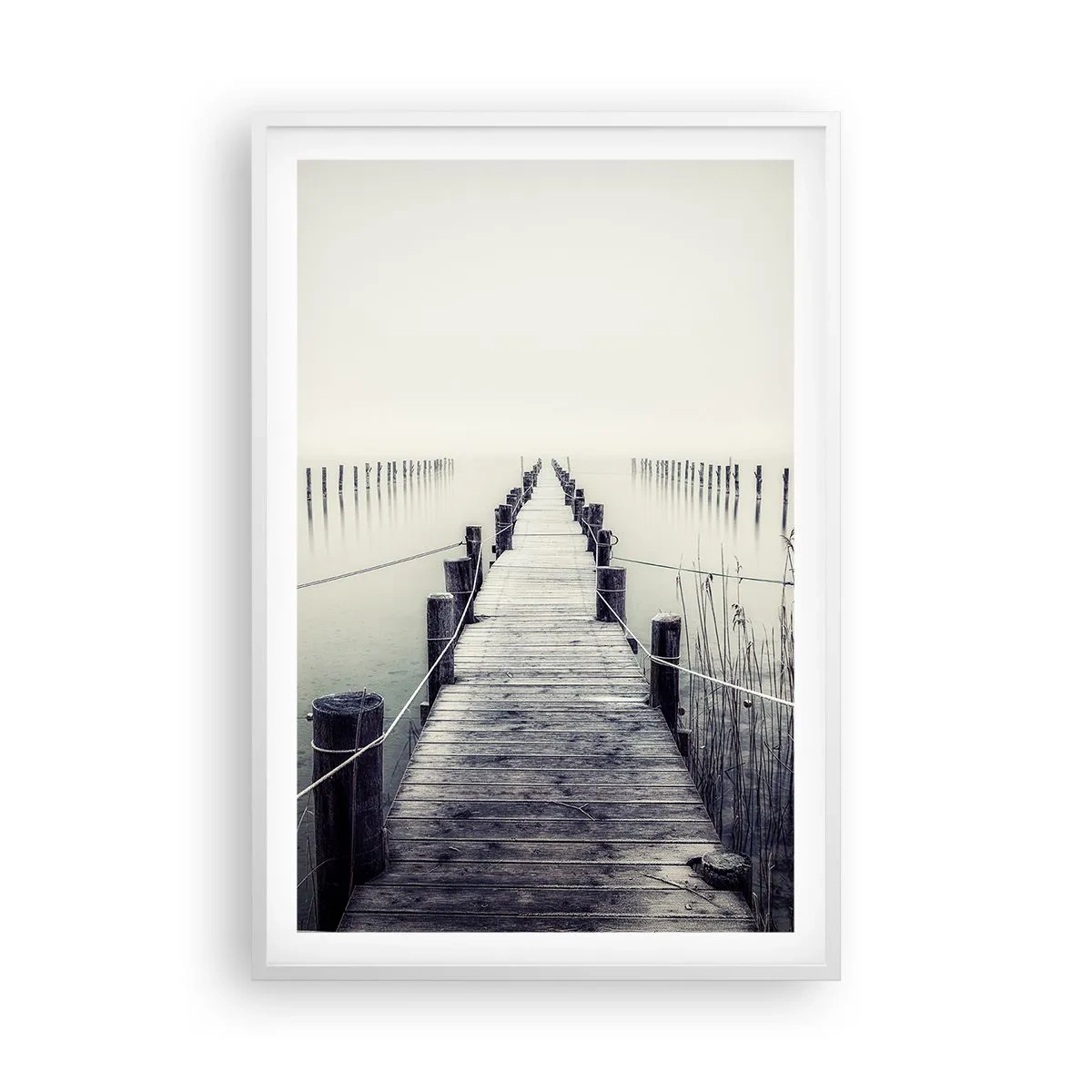 Poster in einem weißen Rahmen - Tauchen Sie in Ruhe ein - 61x91 cm