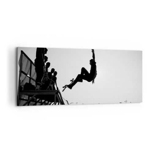Bild auf Leinwand - Leinwandbild - Helden und Zuschauer - 100x40 cm