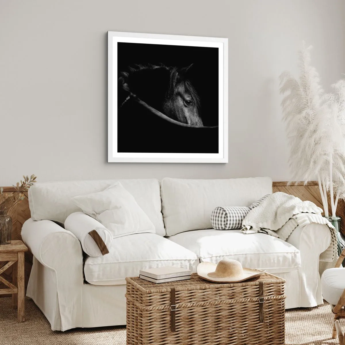 Poster in einem weißen Rahmen - Schwarzer Prinz - 30x30 cm