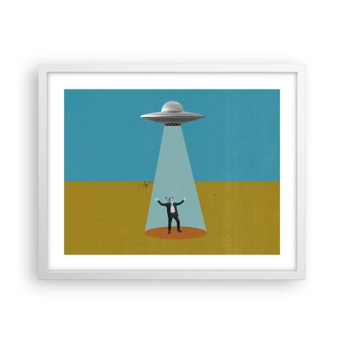 Poster in einem weißen Rahmen - Nahe Begegnung - 50x40 cm