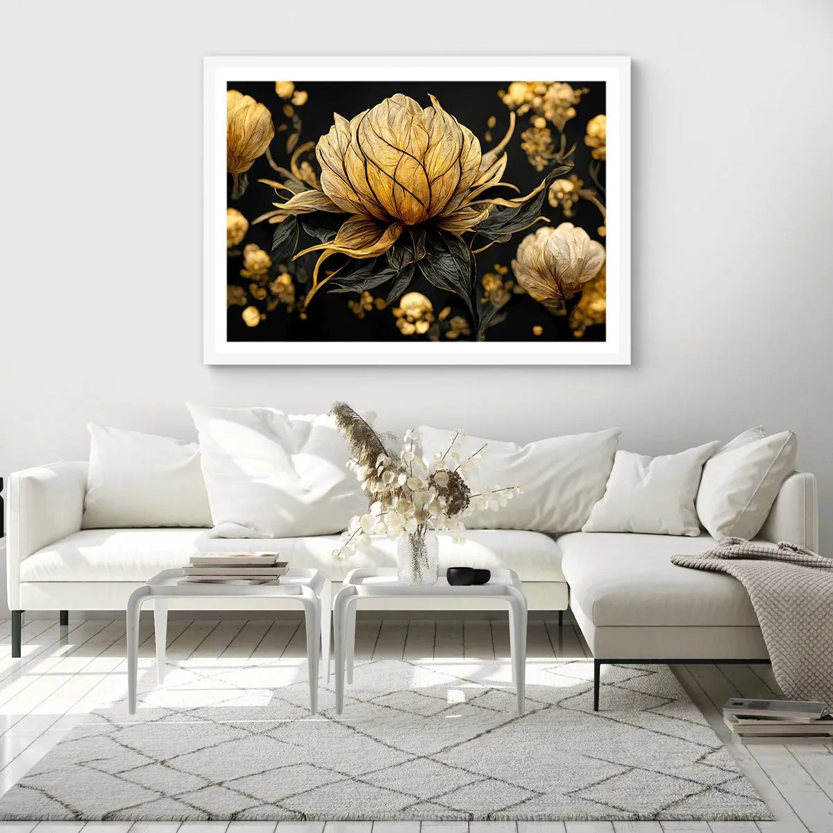 Poster in einem weißen Rahmen - Subtile Zerbrechlichkeit - 50x40 cm