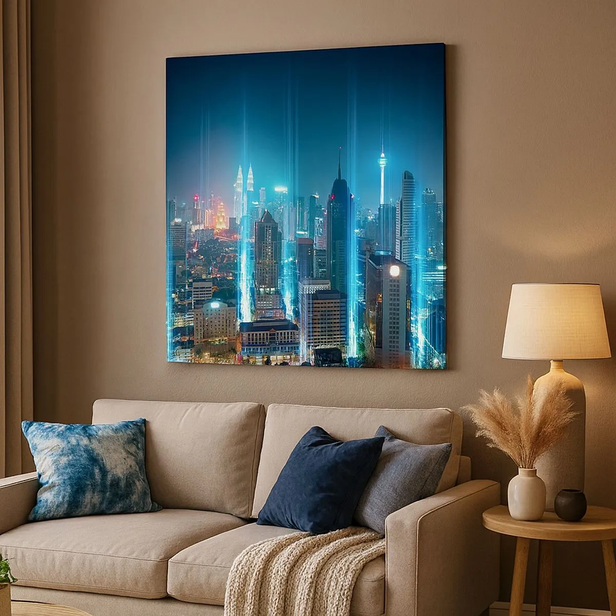 Bild auf Leinwand - Leinwandbild - Auf Berliner Art gegen den Himmel - 30x30 cm