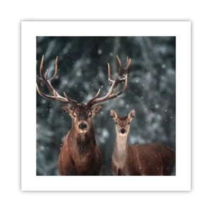 Poster - Herr des Waldes mit seiner Frau - 40x40 cm