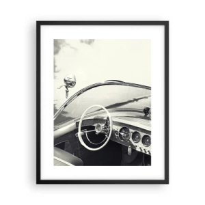 Poster in einem schwarzem Rahmen - Wetter für die Reichen - 40x50 cm