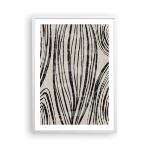 Poster in einem weißen Rahmen - Linienpool - 50x70 cm