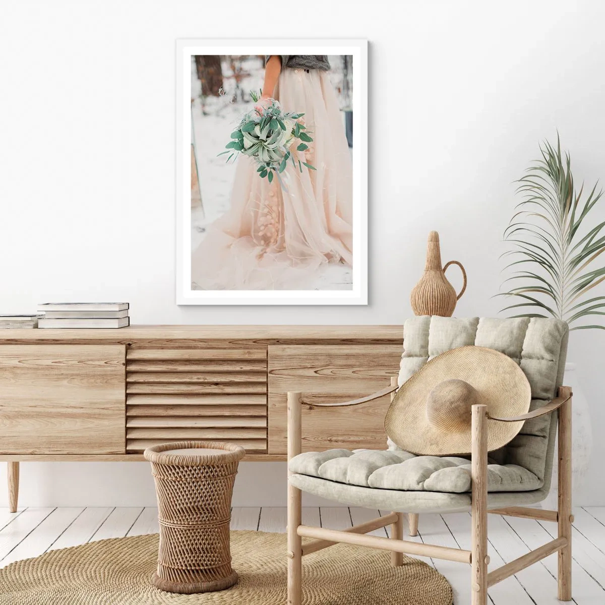 Poster in einem weißen Rahmen - Und sie lebten glücklich bis ans Ende - 50x70 cm