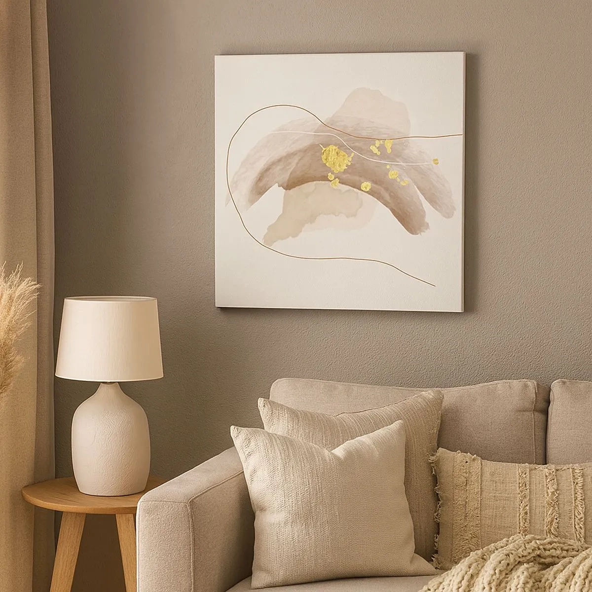 Bild auf Leinwand - Leinwandbild - Im Weltraum begegnet - 30x30 cm