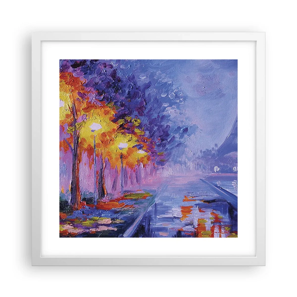 Poster in einem weißen Rahmen - Ein Traumspaziergang - 40x40 cm