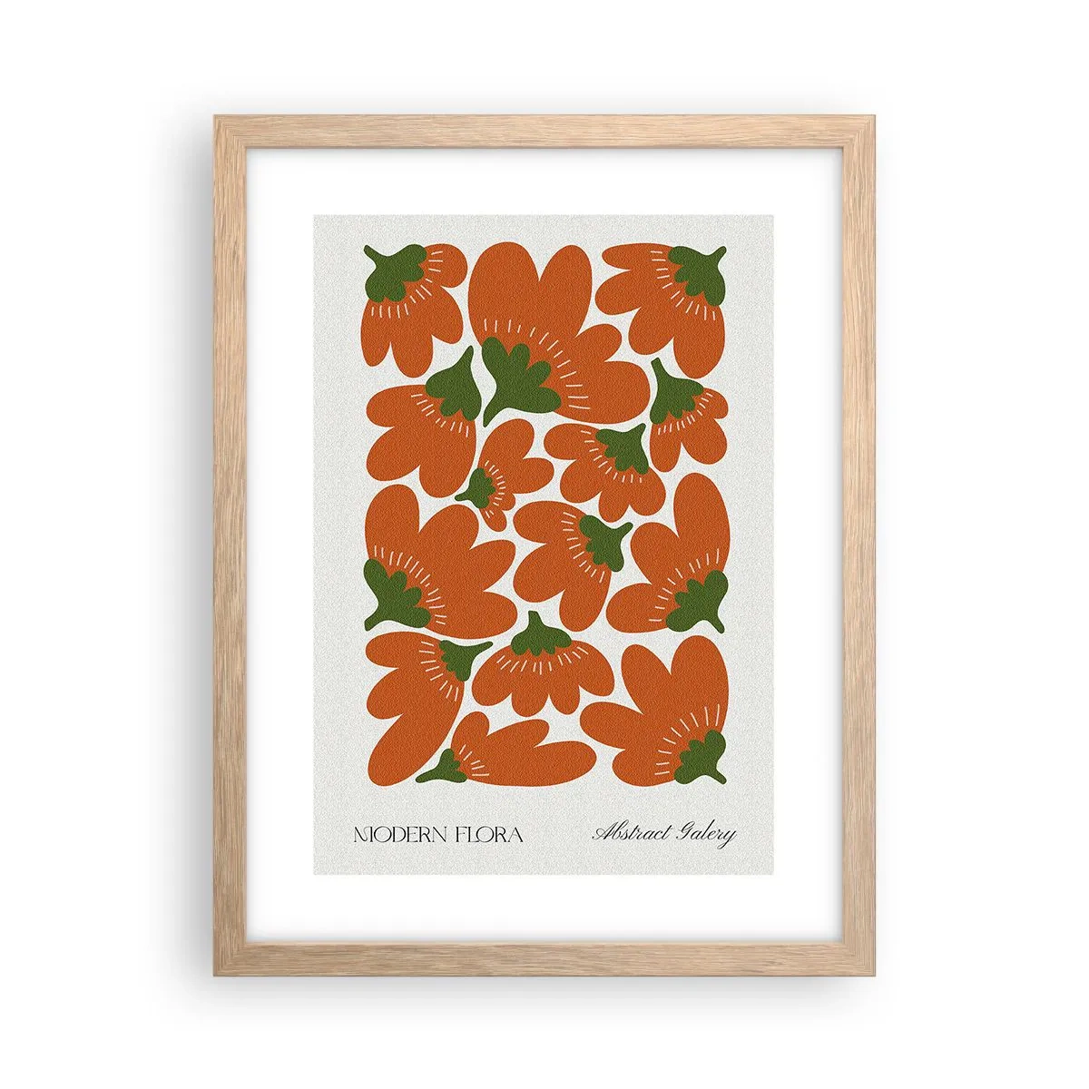 Poster in einem Rahmen aus heller Eiche - Aus dem Leben der Blumen - 30x40 cm