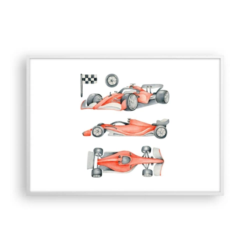 Poster in einem weißen Rahmen - Dem Traum folgen - 100x70 cm