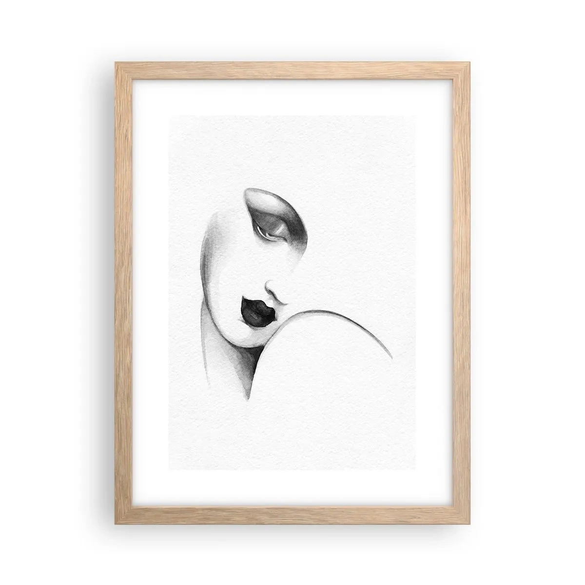 Poster in einem Rahmen aus heller Eiche - Im Stil von Łempicka - 30x40 cm