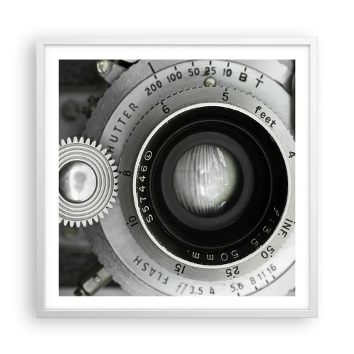 Poster in einem weißen Rahmen - Eine Story über Hollywood - 60x60 cm