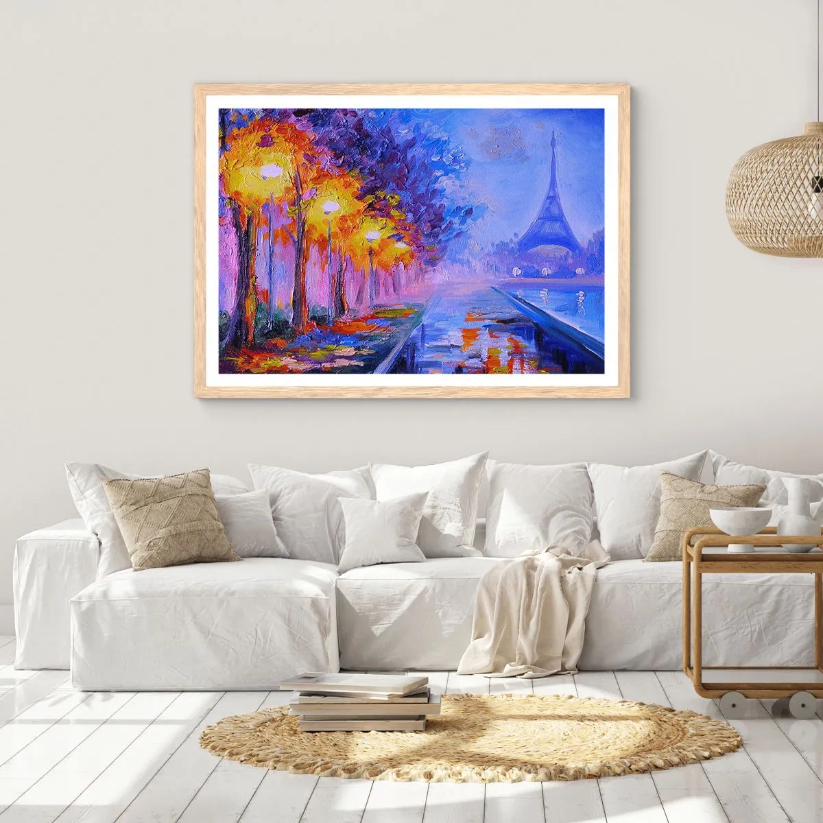 Poster in einem Rahmen aus heller Eiche - Ein Traumspaziergang - 40x30 cm