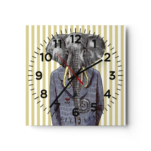 Wanduhr - Glasuhr - Von Natur aus elegant - 40x40 cm