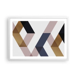 Poster in einem weißen Rahmen - Ebenen und Winkel - 70x50 cm