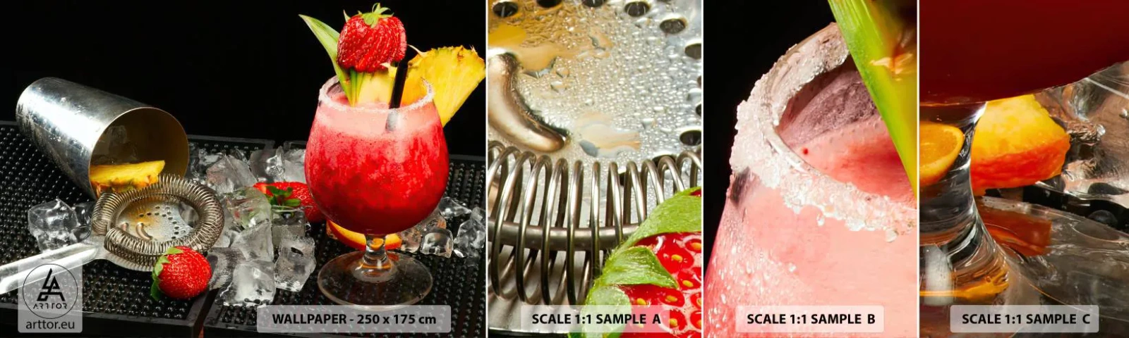 Fototapetenmuster Standard Eco - Zaubern Sie einen Geschmack - Trinken, Cocktail, Shaker - 100x30 cm