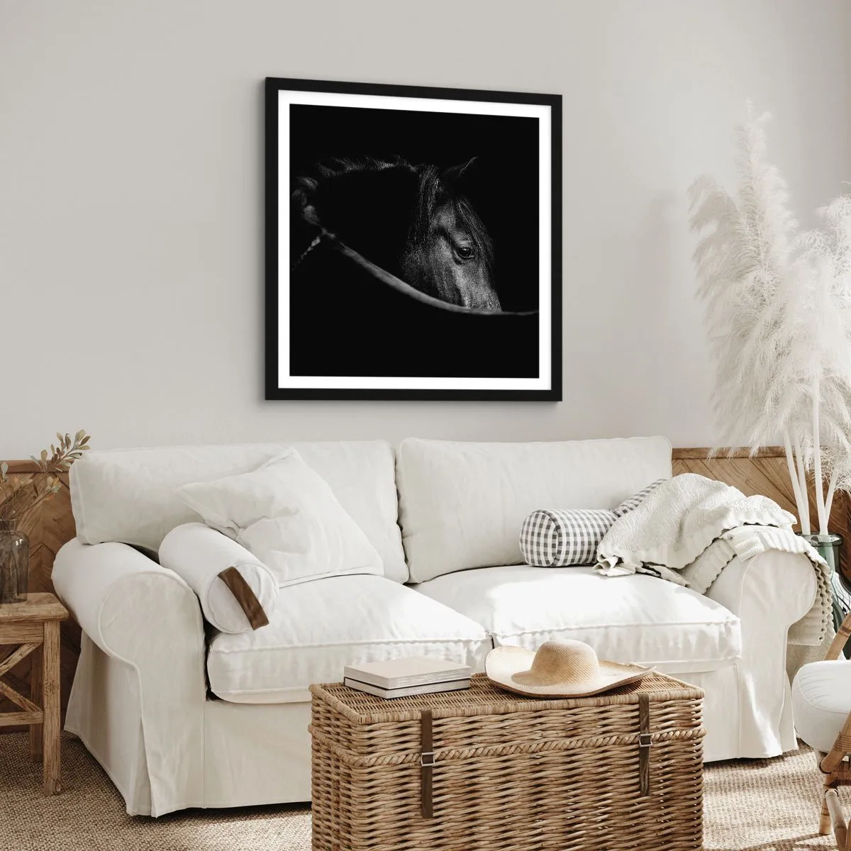 Poster in einem schwarzem Rahmen - Schwarzer Prinz - 60x60 cm