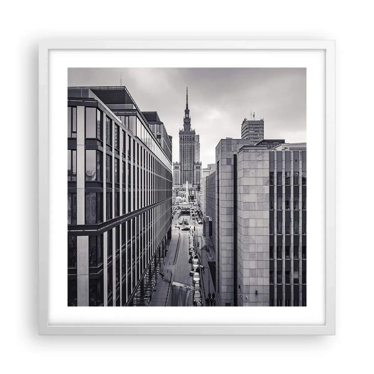 Poster in einem weißen Rahmen - Warschauer Tal - 50x50 cm