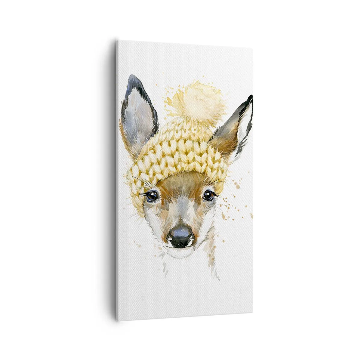 Bild auf Leinwand - Leinwandbild - Für den Winter im verschneiten Wald - 55x100 cm