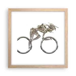 Poster in einem Rahmen aus heller Eiche - Eine tolle Maschine - 30x30 cm