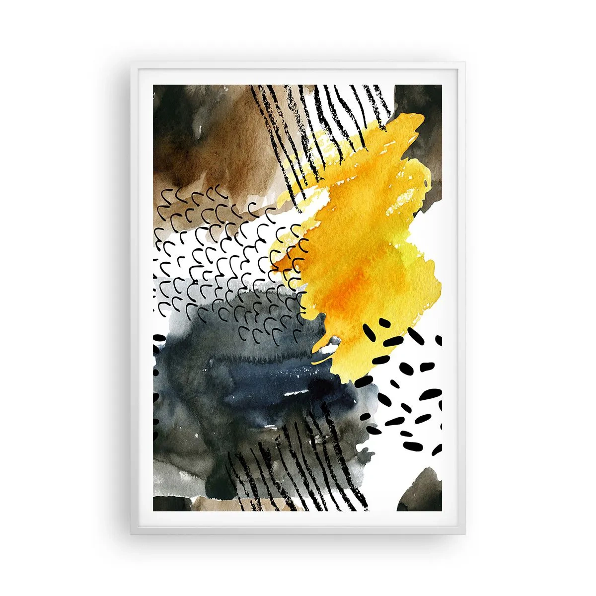 Poster in einem weißen Rahmen - Ein Treffen der Elemente der Natur - 70x100 cm