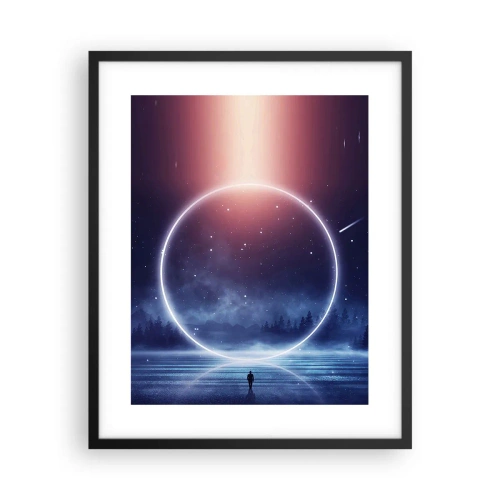 Poster in einem schwarzem Rahmen - Sie sind schon da ... - 40x50 cm