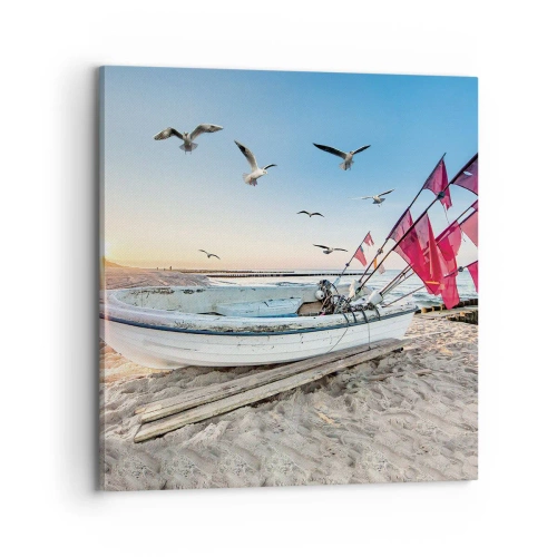 Bild auf Leinwand - Leinwandbild - Wohlverdiente Ruhe - 70x70 cm