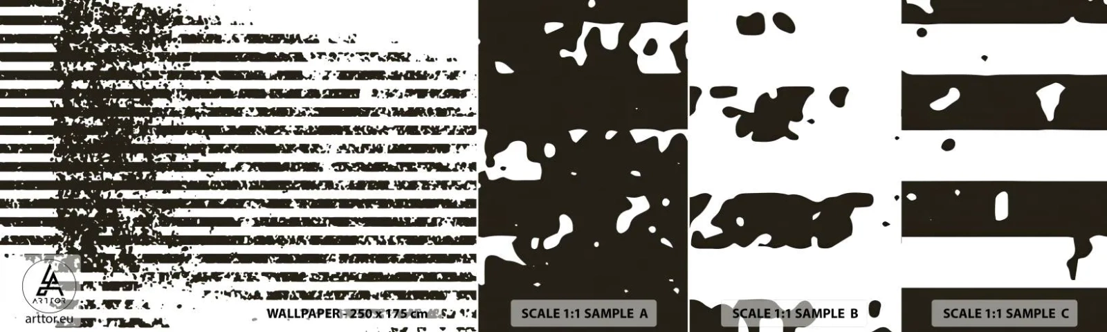 Fototapetenmuster Standard Eco - Rhythmus und Rauschen - Abstraktion, Stück, Grafik - 100x30 cm