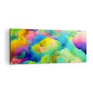 Bild auf Leinwand - Leinwandbild - Regenbogen unten - 100x40 cm