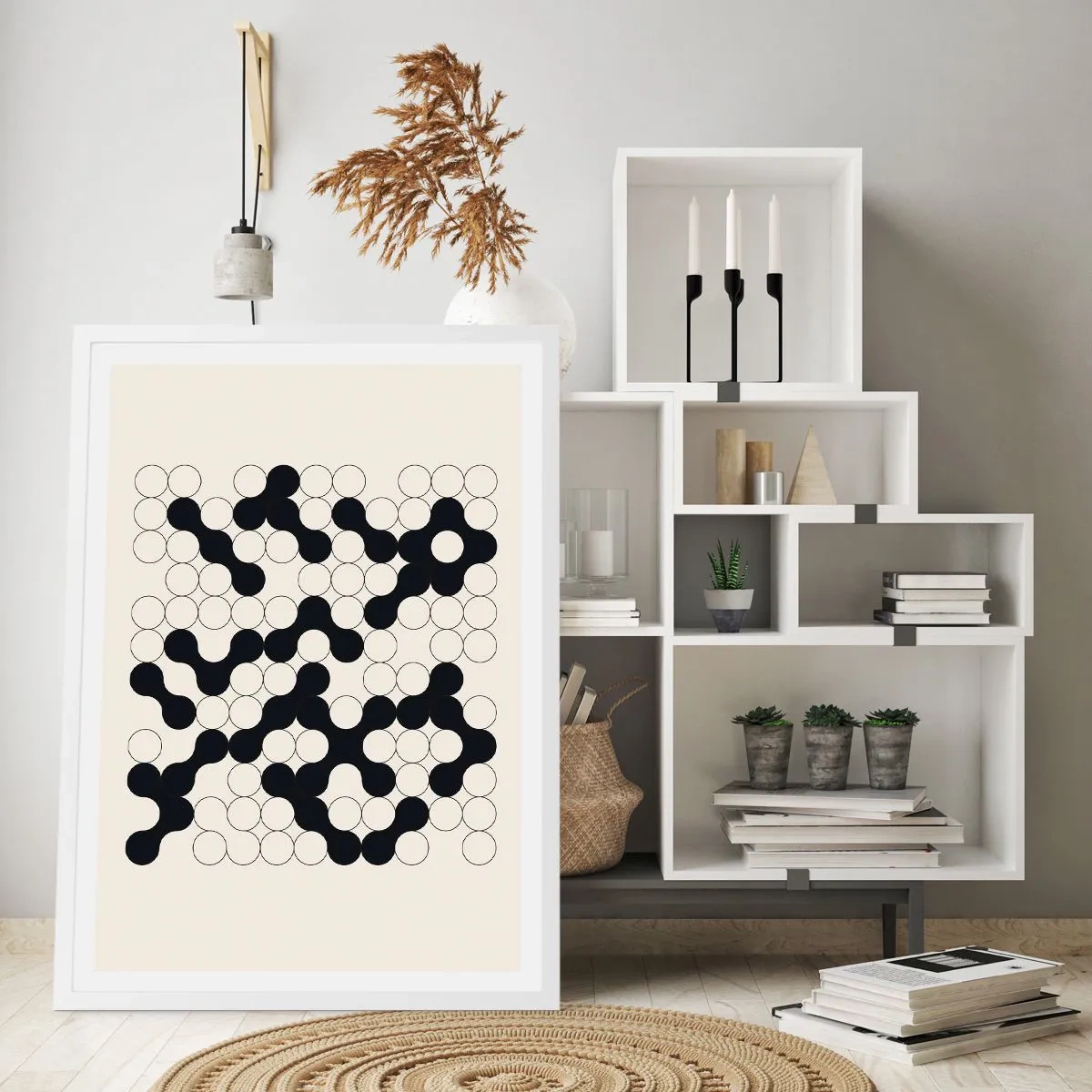 Poster in einem weißen Rahmen - Chinesisches Spiel – Variation - 70x100 cm