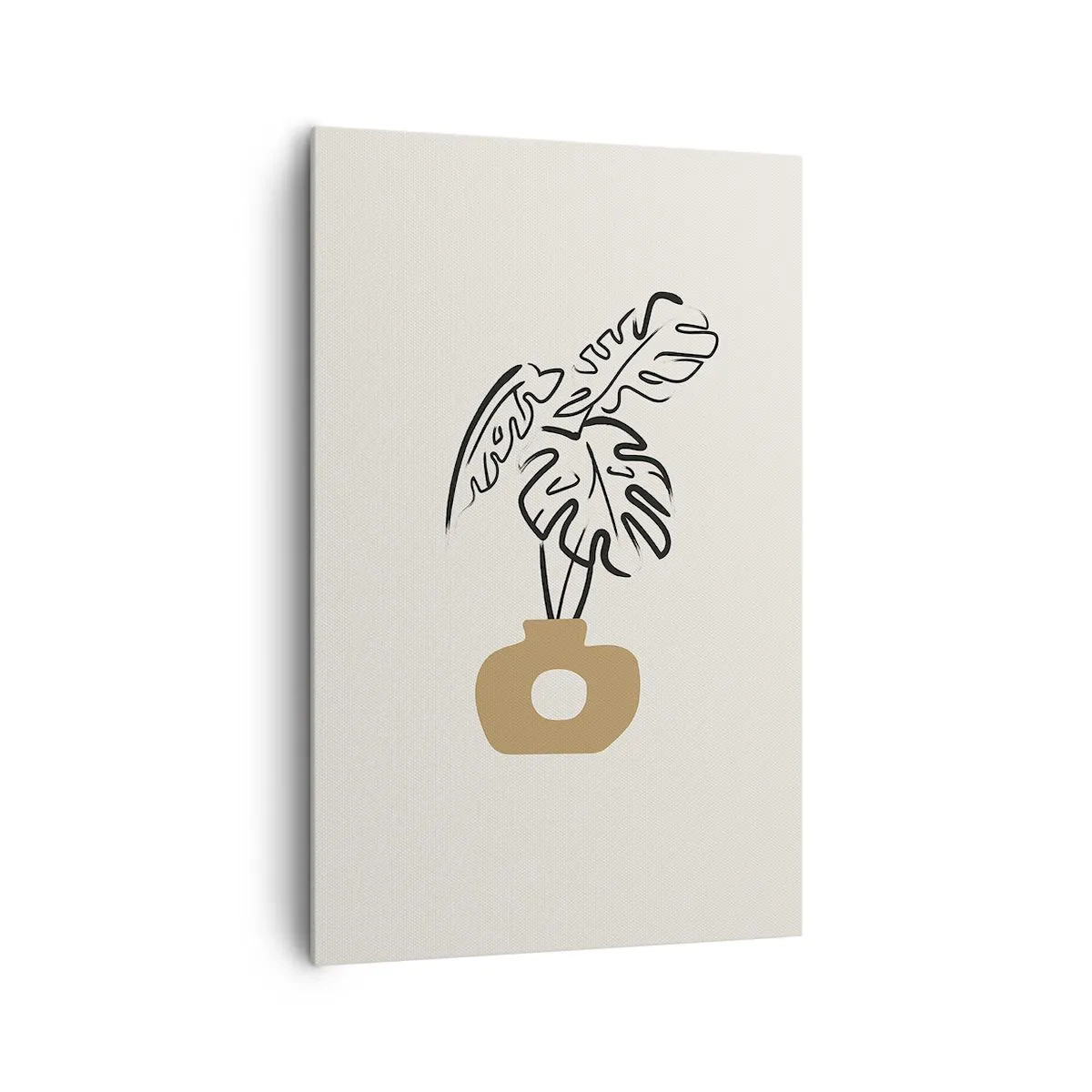 Bild auf Leinwand - Leinwandbild - Monstera – Heimdekoration - 80x120 cm