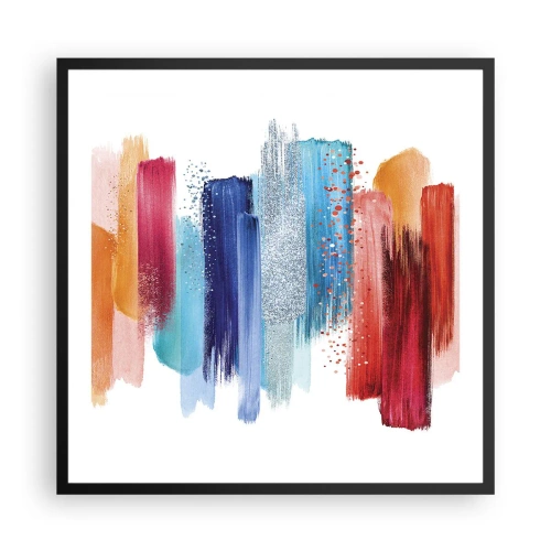 Poster in einem schwarzem Rahmen - Auf und ab - 60x60 cm