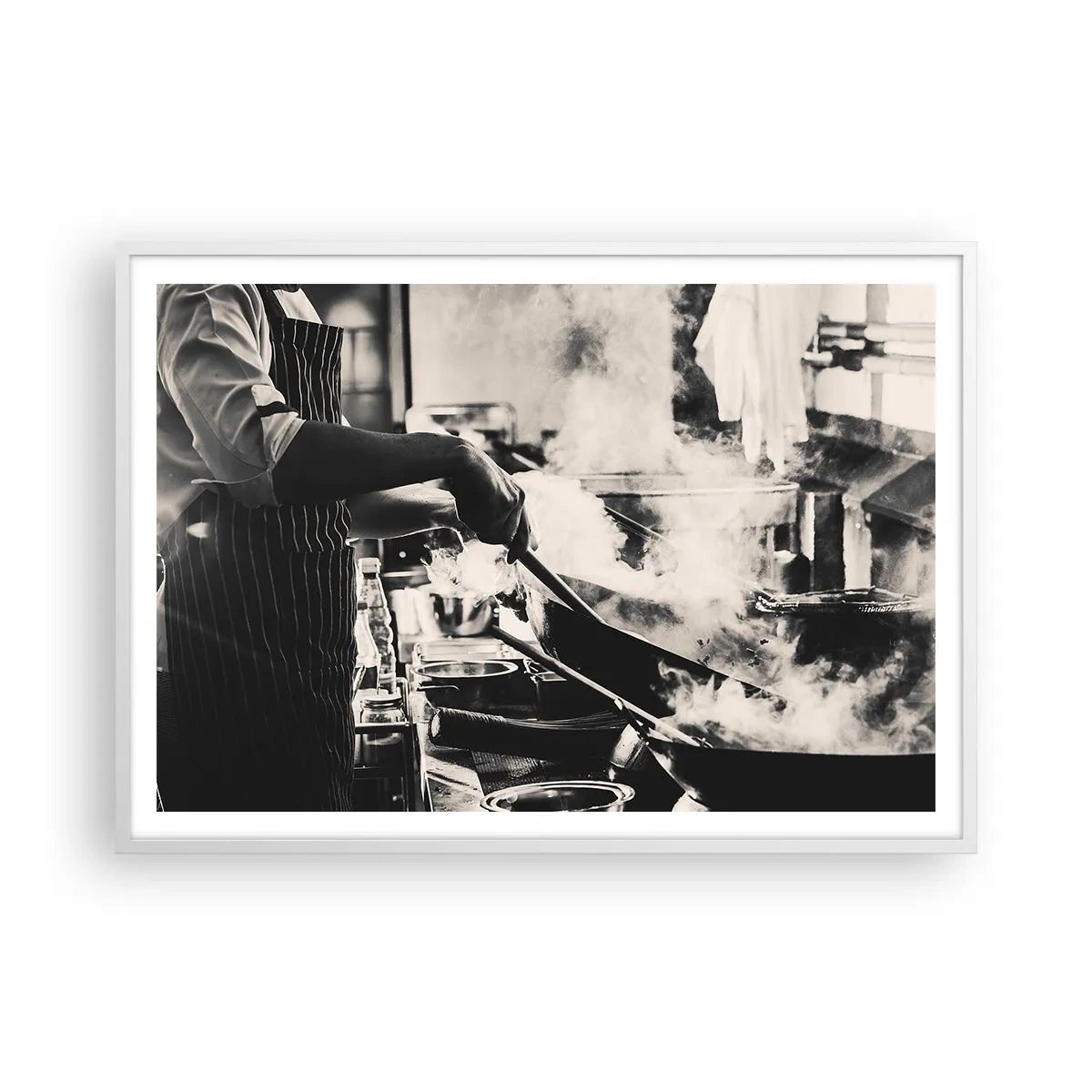 Poster in einem weißen Rahmen - Alchemie der Aromen - 100x70 cm