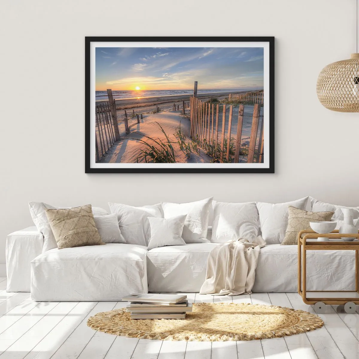 Poster in einem schwarzem Rahmen - Schein und Schatten des Windes - 91x61 cm