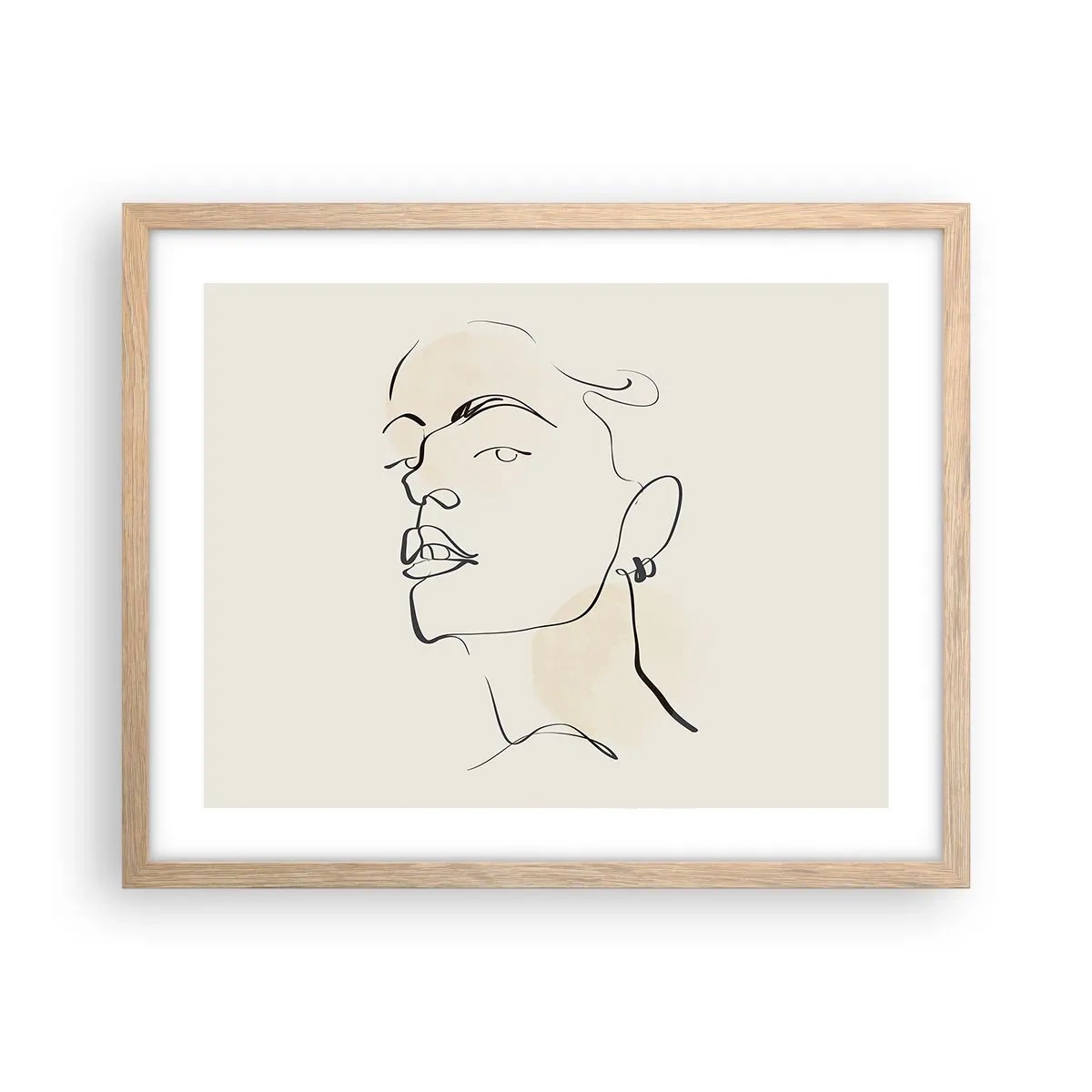 Poster in einem Rahmen aus heller Eiche - Ein stolzer Blick - 50x40 cm