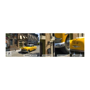 Fototapeten Muster Selbstklebend Deluxe Sticker - Vor langer Zeit in Amerika - Stadt, Taxi, New York - 100x30 cm